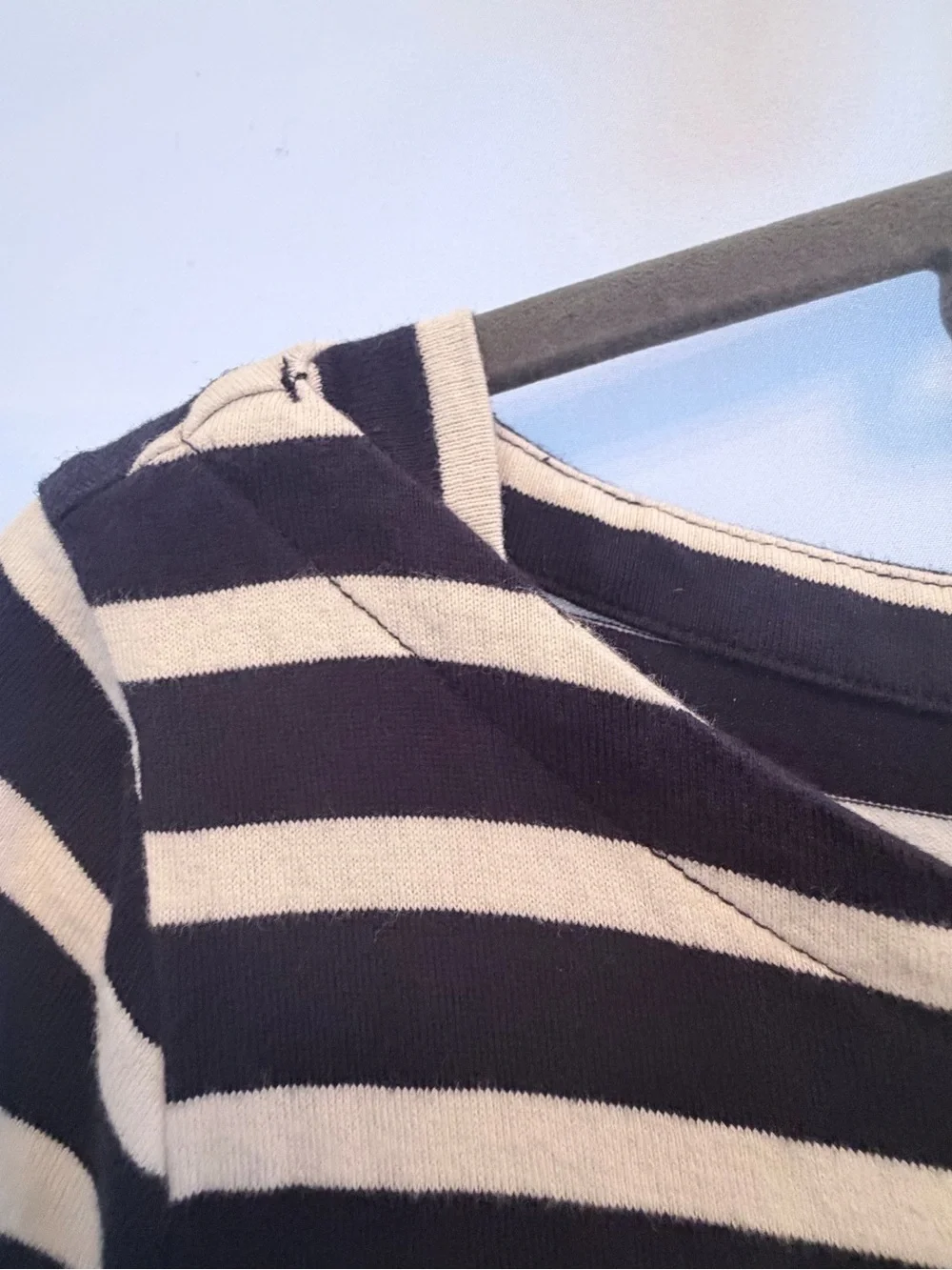 kate spade Navy and White Striped Casual Dress with Drawstring Waist